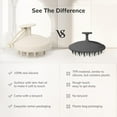 thumbnail image 3 of Sndyi Silicone Scalp Massager Shampoo Brush, Hair Scrubber with Soft Silicone Bristles, Scalp Scrubber/Exfoliator for Dandruff Removal, Wet Dry Scalp Brush for Hair Growth & Scalp Care, Oatmeal, 3 of 7