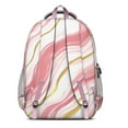 thumbnail image 3 of Pink and Gold Marble Texture Backpack for School,Cute School Bag,Schoolbag with Adjustable Shoulder Straps & Padded Back,16.9 Inch, 3 of 5