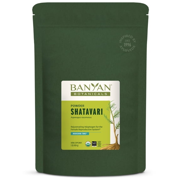 Banyan Botanicals Shatavari Powder – Organic Asparagus Racemosus Root Powder – Rejuvenating Adaptogen Tonic That Supports a Healthy Reproductive System* – 1 lb. – Non-GMO Sustainably Sourced Vegan