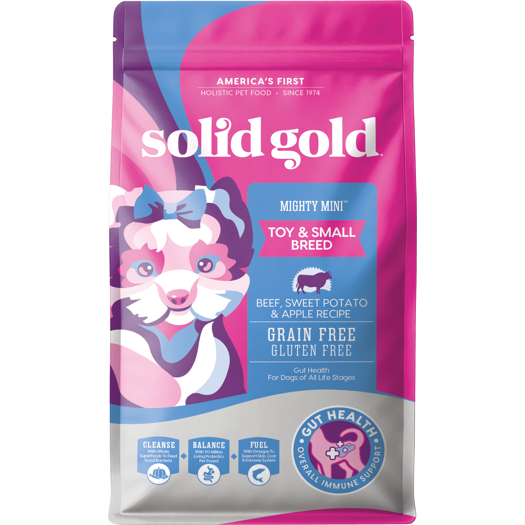Solid Gold Mighty Mini Dog Food for Toy & Small Breeds, Grain Free, Beef, 11lb