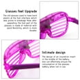 thumbnail image 7 of Kafsov LED Glow Party Glasses, Illuminated Sunglasses for Kids Adults, 3 Flashing Modes, PVC Material, Perfect for Night Parties, Festivals, Events Purple, 7 of 7