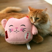 Lucky Cat Official 8 Plush, Cute Stuffed Animal MANEKI NEKO Anime Plush Waving Cat, PINK Color Cat Plush, Plushie Lucky Cat Waving Arm Stuffies. Japanese Decor Kawaii Plushies.