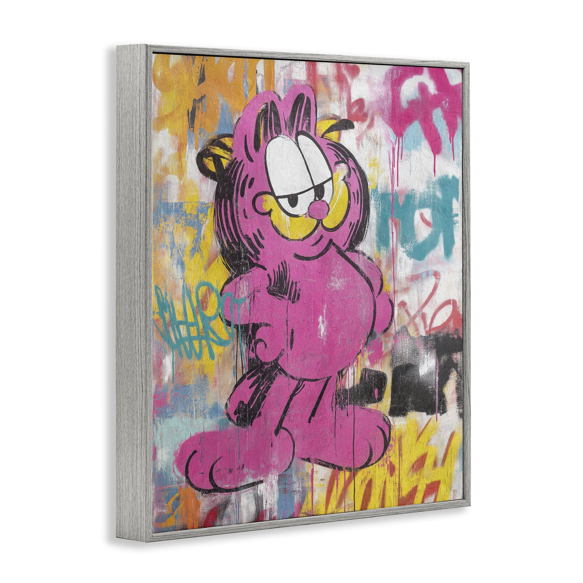 Stupell Industries Lazy Cat In City Modern Urban Gray Framed Giclee Art, design by Svetlana Aleynikova