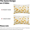 thumbnail image 4 of Spring Summer Floral Lumbar Pillow Covers 12X20 Inch Set of 2 Coreopsis Daisy Yellow Flowers Bee Decorative Pillow Cases Farmhouse Seasonal Cushion Case Home Decor for Sofa Couch Bed Outdoor, 4 of 6