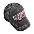 thumbnail image 2 of Uaswgudfs ​USA Baseball Cap Featuring Contour Map & US Flag Motif - Patriotic Independence Day Hats for Men and Women Black, 2 of 2