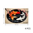 thumbnail image 4 of Amarainy Koi Fish And Cherry Blossom Design Linen Table Mats Set Of 4 For Home Kitchen Table Decor 12x18 inch, 4 of 5