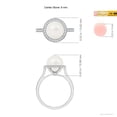 thumbnail image 4 of Angara Freshwater Cultured Pearl Halo Ring with Milgrain in 14K White Gold for Women | June Birthstone Jewelry for Her, 4 of 5