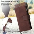 thumbnail image 6 of Cowithday Phone Case for Samsung Galaxy A34 5G, Galaxy A34 Wallet Case with Zipper for Women and Men, PU Leather Magnetic Buckle Flip Kickstand Closure Wrist Strap Zipper Card Holder Cases, Coffee, 6 of 8