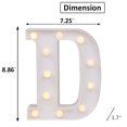 thumbnail image 3 of LED Marquee Letter Lights Sign, Light Up Alphabet Letter for Home Party Wedding Decoration D, 3 of 5