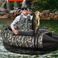 thumbnail image 4 of Gymax Inflatable Float Tube w/ Flippers Fish Ruler Rod Holder Storage Pockets Pump, 4 of 10
