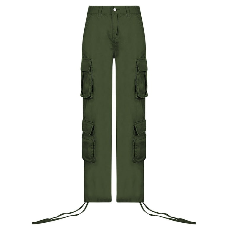 YYDGH Womens Baggy Cargo Pants y2k Jeans Low Waist Parachute