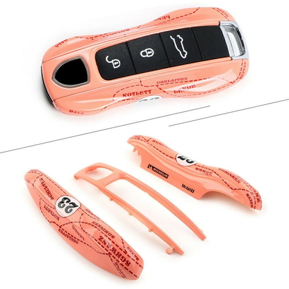 Pink Pig Shell Protective Cover for Porsche for Cayenne for PANAMERA 911 Remote Key Chain 17-20-