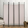 thumbnail image 2 of PayLessHere 4 Panel Room Divider 6 ft Steel for Home Office Bedroom, Tan, 2 of 7
