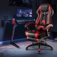 thumbnail image 2 of Costway Adjustable E-Sports Racing Style Chair with Padded Headrest, Lumbar Support Red, 2 of 10