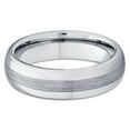 thumbnail image 2 of 6mm Tungsten Wedding Band Brushed Silver Tungsten Ring Tungsten Carbide Ring Dome Men and Women Comfort Fit, 2 of 3