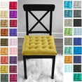 thumbnail image 3 of My Infinity Store 16" Plush Square Tufted Chair Pad/Cushions Tie-Backs (Mustard Gold, 4 Piece), 3 of 5