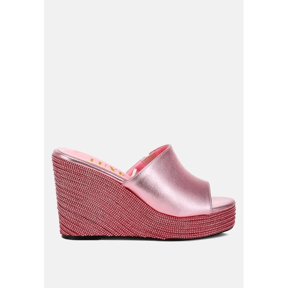 No Filter Wedge Heel Peep Toe Sandals