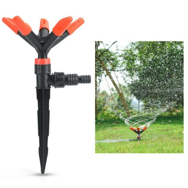 Aspersor de jardín giratorio automático de 360° para césped, sistema de riego para jardín.