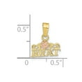 thumbnail image 2 of FJC Finejewelers 10 kt Two Tone Gold Themed Rose and BRAT Charm, 2 of 4