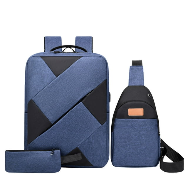 Vaidha Backpack Three Piece Set, Large Capacity USB Student Backpack, Suitable For School And Outdoor Travel, Computer Bag For Men And Women With Large Capacity