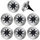 thumbnail image 2 of Solar Bodenleuchte Solarleuchte für Garten 8 LEDs Solar Außenleuchte Wasserdicht Solar Gartenleuchte Edelstahl Kunststoff Solarlampe für aussen Warmweiß 8 Stk, 2 of 8