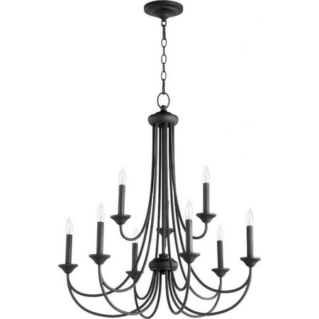 

The Holloway Road Nine Light 2-Tier Chandelier-Noir Finish Bailey Street Home 183-Bel-3400416