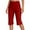 Red34, variant on TANYSU Women's Casual Summer Capri Pants Comfortable Stretch Solid Color Daily Wear Trousers Stylish