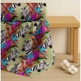 thumbnail image 4 of Soimoi Beige Cotton Poplin Fabric Tropical Leaves & Wild Animal Printed Fabric 1 Yard 56 Inch Wide, 4 of 7