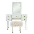 thumbnail image 2 of Linon Ginzel Vanity Set with Stool, White/White, 2 of 19