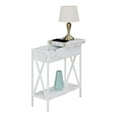 thumbnail image 3 of Tucson Flip Top End Table with Charging Station and Shelf in White Marble Wood, 3 of 10