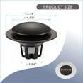 thumbnail image 5 of Bathroom Sink Drain Stopper with Hair Catcher ,Oil Rubbed Bronze Universal 2-in-1 Pop up Brass Sink Stopper Plug Strainer ,Fits 1-1/8" to 1-1/2" Drain Holes ,2 pack, 5 of 6