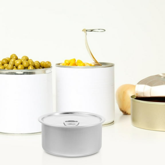 Beaupretty 10Pcs Lightweight Empty Coffee Canisters with Sealed Lids for Food Storage Plated Silver