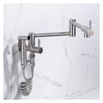 thumbnail image 3 of Pot Filler Tap With Sprayer Wall Mounted Foldable Kitchen Faucet Single Cold Nickel Sink Tap Rotate Folding Spout ,360° Swivel Spout, 3 of 7