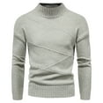 thumbnail image 2 of jsaierl Mens Sweater Knit Mock Neck Slim Casual Top Shirt Long Sleeve Solid Pullover Sweater, 2 of 5