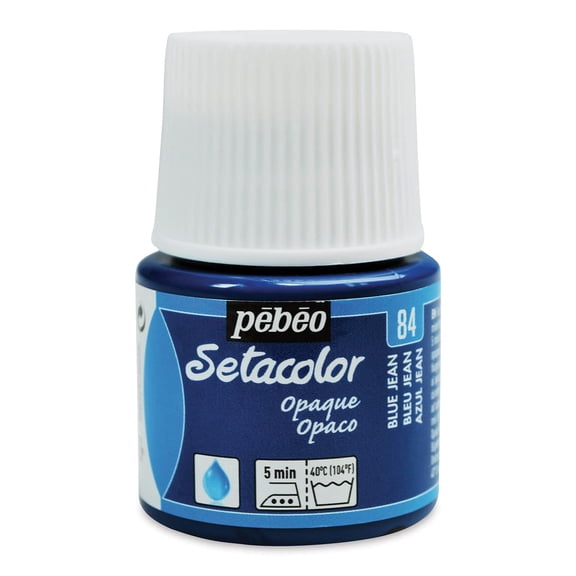Pebeo Setacolor Fabric Paint - Blue Jean, Opaque, 45 ml bottle