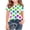 White, variant on Spazoro Girls Graphic T-Shirts Tees, Dot Print Short Sleeve Round Neck Casual Tops for Kids Dark Blue Size 7-8
