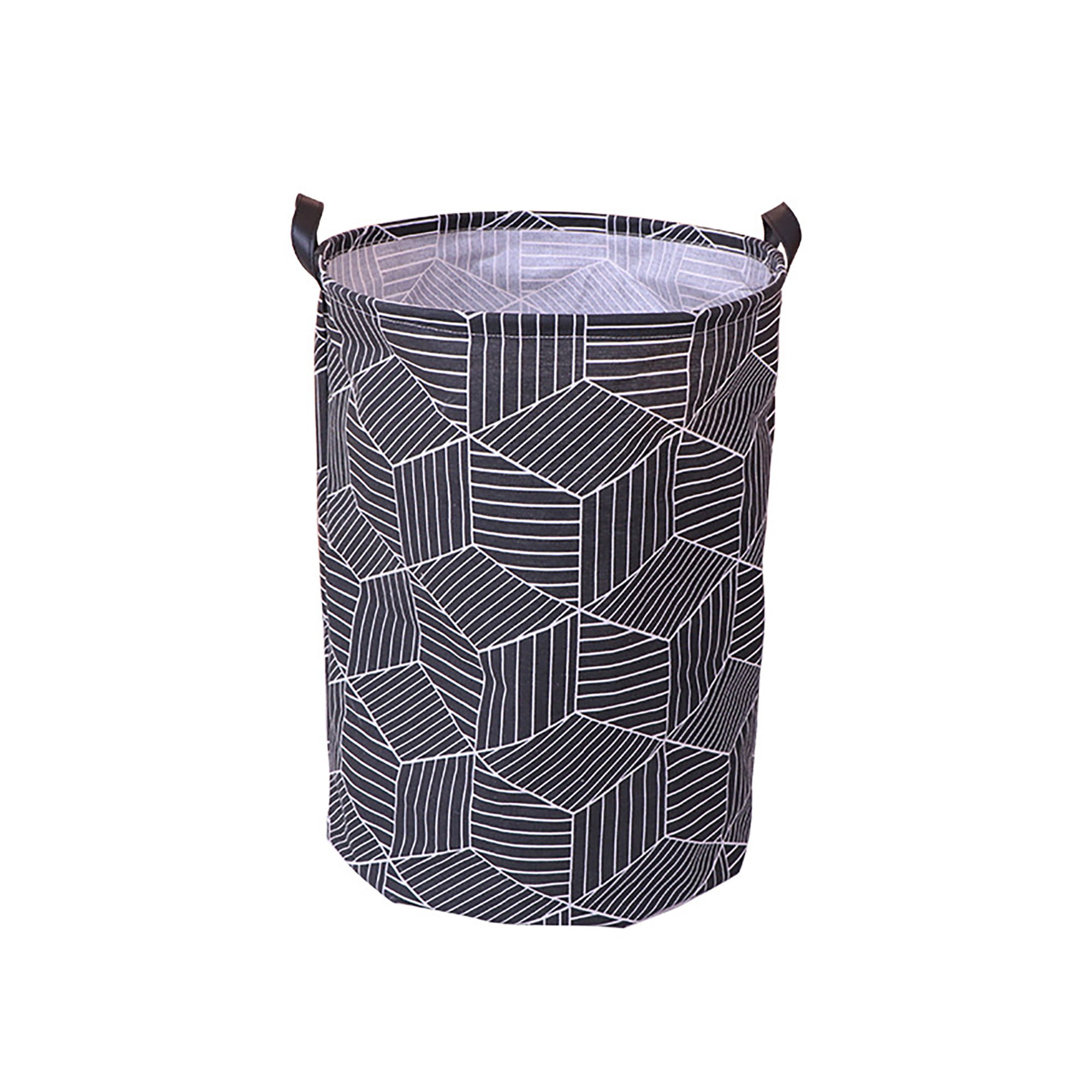 Foldable Washing Clothes Laundry Basket Bin Hamper Mesh Storage Bag Black HOT 