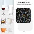 thumbnail image 6 of Lsque Space Rockets Pattern 4" Drink Coasters Set of 4, PVC Leather Absorbent Coasters, Table Coaster Set Decorative Coffee Cup Coasters Housewarming Gift -Square, 6 of 6