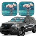 thumbnail image 6 of Kdxio Flowers In Glass Vase Print 2-Piece Sun Shade Front Windshield - Foldable Car Front Window Sunshades For Most Sedans Suv Truck, 6 of 6