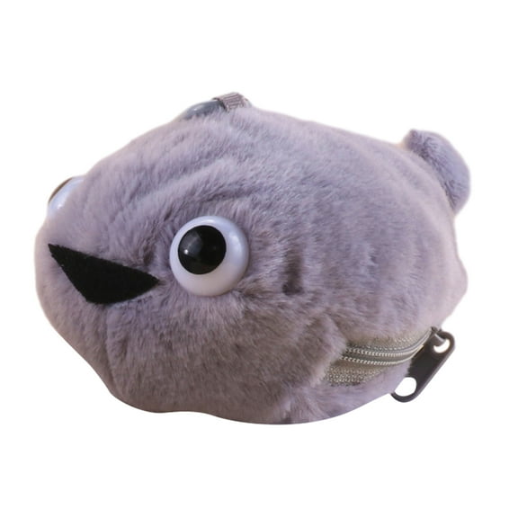 Cartoon Wallet Coin Bag Cash Small Change Zipper Wallet Cute Fish Shape Coin Purse Mini Headset Key Pouch for Kids Teen