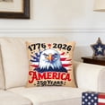 thumbnail image 4 of romoty 4th of July Independence Day Pillow Covers 18"x18", Patriotic America 250th Anniversary Commemorative Throw Pillow Case, Square Decorative Cushion Cover for Home Sofa Couch Farmhouse Decor, 4 of 6