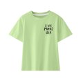 thumbnail image 5 of Odeerbi Kids T-Shirts Toddler Boys Girls Cotton T-Shirt Baby Father's Day Print Solid Color Comfortable Short Sleeve Top Green - A, 5 of 5