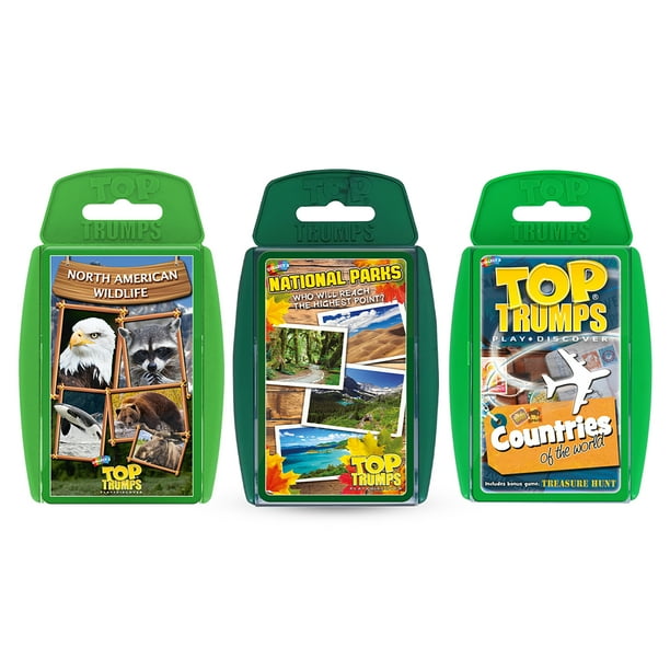 Top Trumps Bundle Card Game Bundle - the Great Outdoors (North American Wildlife, National Parks, Countries)