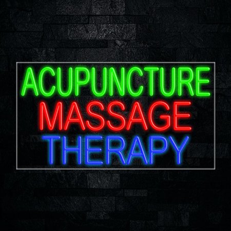 Acupuncture Massage Therapy LED Neon Sign 33"L x 18"H #31650