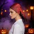 thumbnail image 5 of Halloween Scrub Cap Women Graphic Nurse Hat Lightweight and Breathable Ponytail Surgical Caps, 5 of 6
