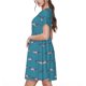 thumbnail image 2 of Disketp Cartoon Whale para Vestido de Manga Corta para Mujeres, Vestidos de Verano para Mujeres, Casual y Holgado para la Playa, 2 of 6