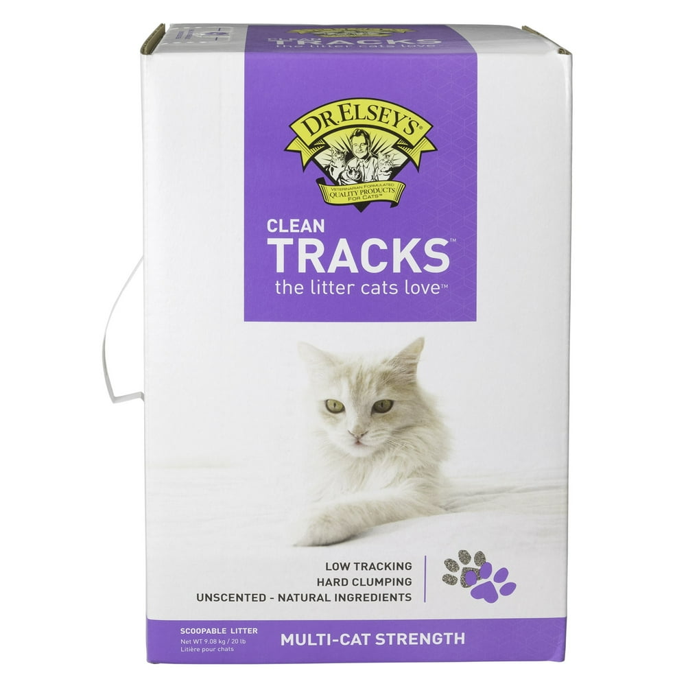 Dr. Elsey's Clean Tracks Clumping Clay Cat Litter, 20lb Box Walmart
