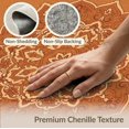 thumbnail image 6 of ODIKA 8'x10' Washable Area Rug Orange Fall Vintage Farmhouse Terracotta Boho Medallion Design with Floral Scrolls for Living Room, Under Sectional, Family , Durable, Non-Slip, 6 of 7