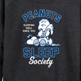 thumbnail image 3 of Peanuts - Peanuts Sleep Society - Women's Lightweight French Terry Long Sleeve Shirt, 3 of 6