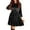 Black, variant on Women's Velvet Dress Party Dress Long Sleeve A Line Layered Hem Cocktail Dress for Winter Holiday Party Banquet,Black,L